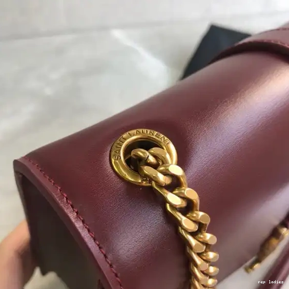 Rep ladies REP MEDIUM YSL SULPICE BAG CHAIN LEATHER BURGUNDY IN 0703
